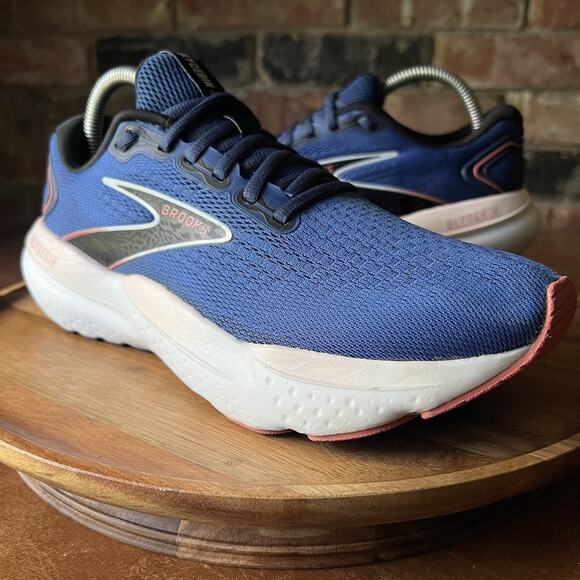 Brooks Glycerin 21 Womens 10 Blue Pink Cushion Road Running Sneakers Shoes - Picture 2 of 16